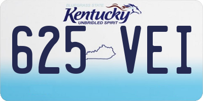 KY license plate 625VEI