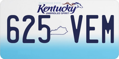 KY license plate 625VEM