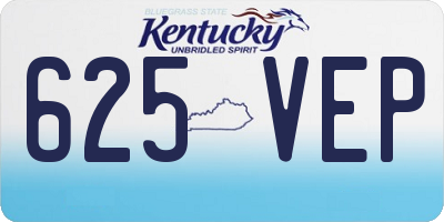 KY license plate 625VEP