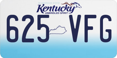 KY license plate 625VFG
