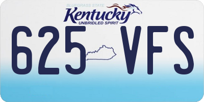 KY license plate 625VFS