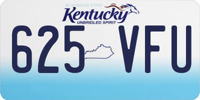 KY license plate 625VFU