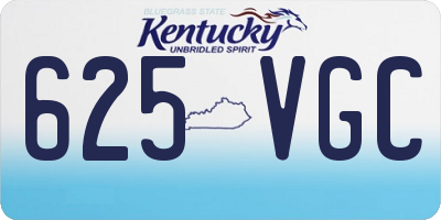 KY license plate 625VGC