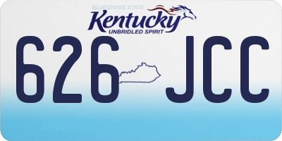 KY license plate 626JCC