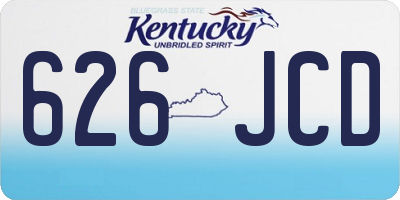 KY license plate 626JCD