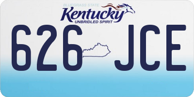 KY license plate 626JCE