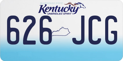 KY license plate 626JCG