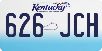 KY license plate 626JCH