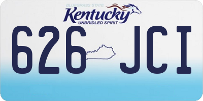 KY license plate 626JCI