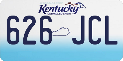 KY license plate 626JCL