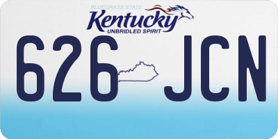 KY license plate 626JCN