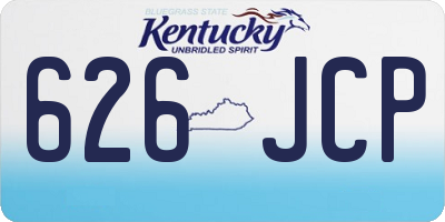 KY license plate 626JCP