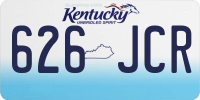 KY license plate 626JCR
