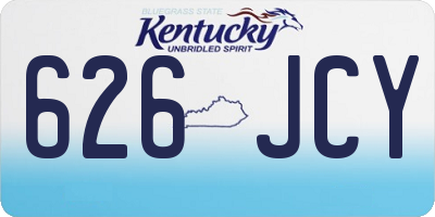 KY license plate 626JCY