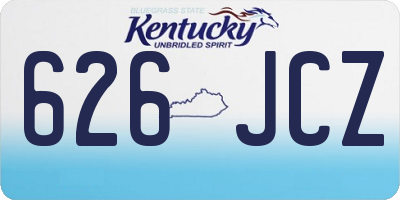 KY license plate 626JCZ