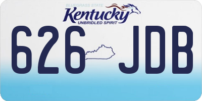 KY license plate 626JDB