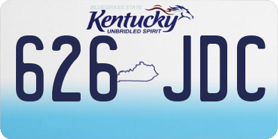 KY license plate 626JDC