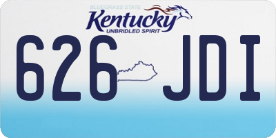 KY license plate 626JDI