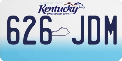 KY license plate 626JDM