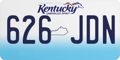 KY license plate 626JDN