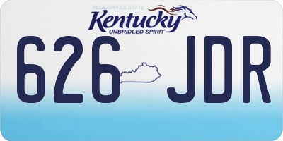 KY license plate 626JDR