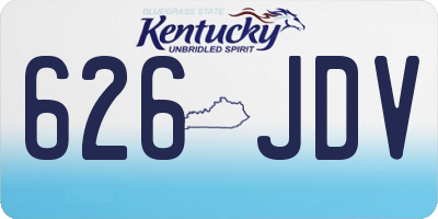 KY license plate 626JDV