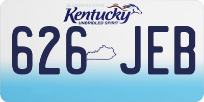 KY license plate 626JEB