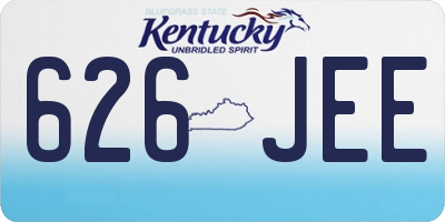 KY license plate 626JEE
