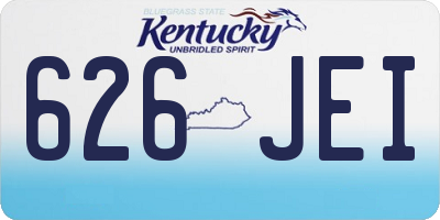 KY license plate 626JEI