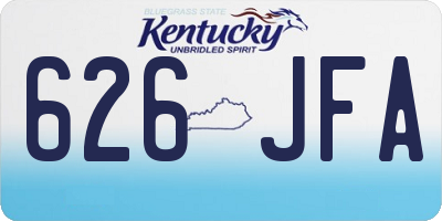 KY license plate 626JFA
