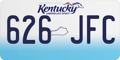 KY license plate 626JFC
