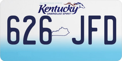 KY license plate 626JFD