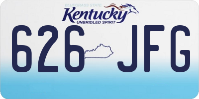KY license plate 626JFG