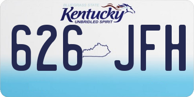 KY license plate 626JFH