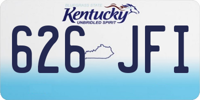 KY license plate 626JFI