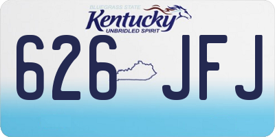 KY license plate 626JFJ