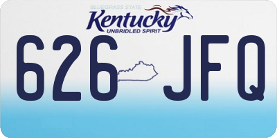 KY license plate 626JFQ