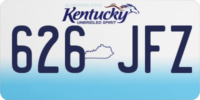 KY license plate 626JFZ