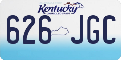 KY license plate 626JGC