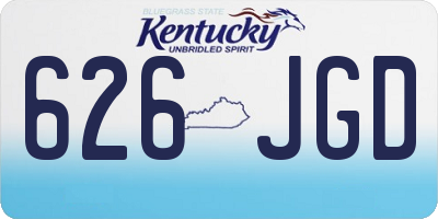 KY license plate 626JGD
