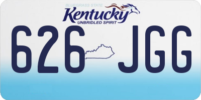 KY license plate 626JGG