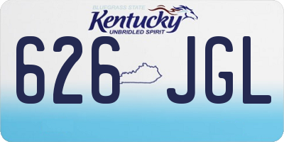 KY license plate 626JGL
