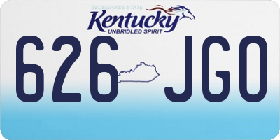 KY license plate 626JGO
