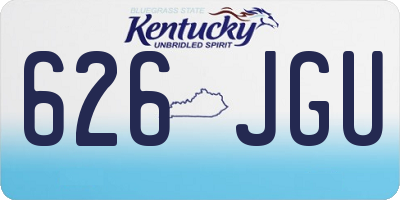 KY license plate 626JGU