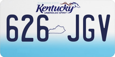 KY license plate 626JGV