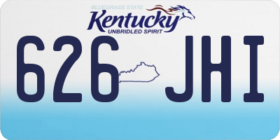 KY license plate 626JHI