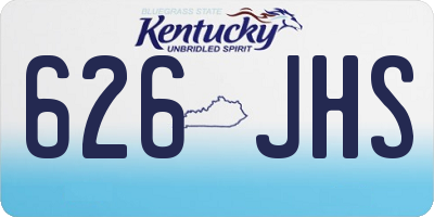 KY license plate 626JHS