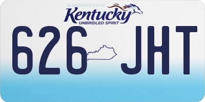 KY license plate 626JHT