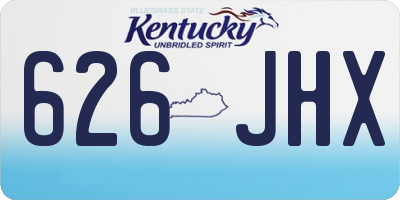 KY license plate 626JHX