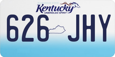 KY license plate 626JHY
